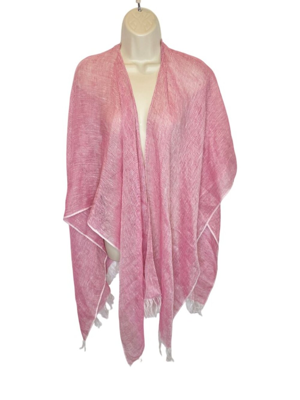 Mer-Sea pink linen wrap - One Size - Picture 2 of 4